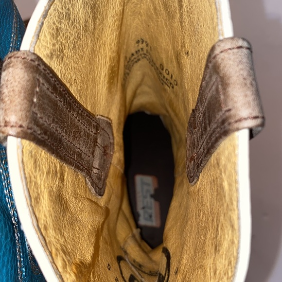 ROPER Womens Turquoise Square Toe Boots Mid Calf Low Heel 1-2", Size 5.5 - Picture 2 of 16